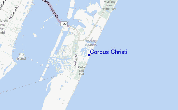 Corpus Christi location map
