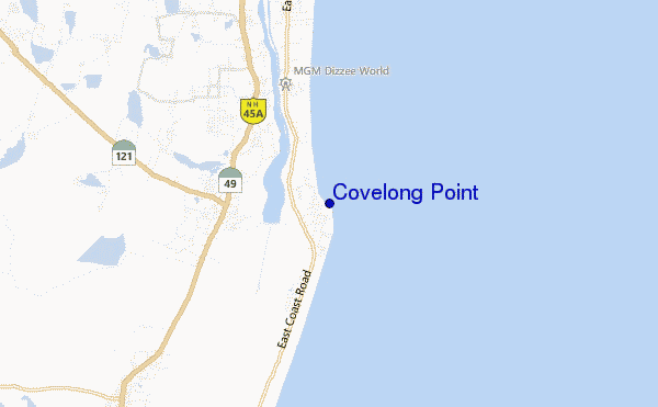 Covelong Point location map