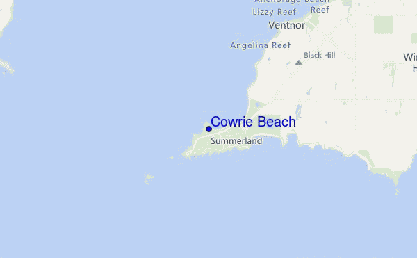 Cowrie Beach location map