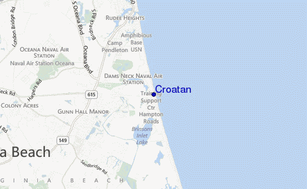 Croatan location map