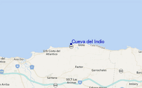 Cueva del Indio location map