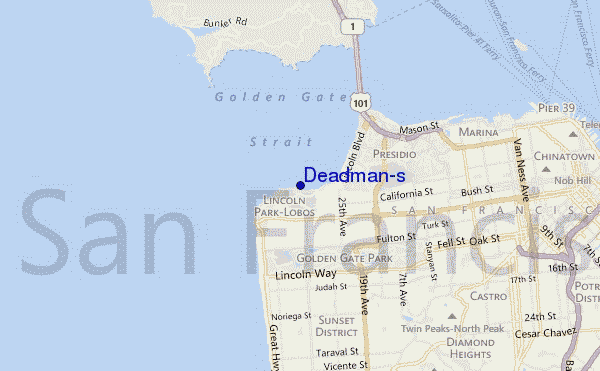 Deadman's location map