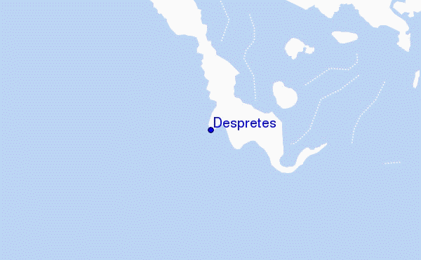 Despretes location map