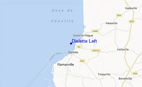 Dielette Left location map