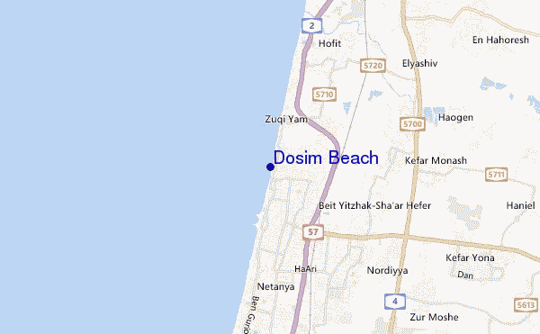 Dosim Beach location map