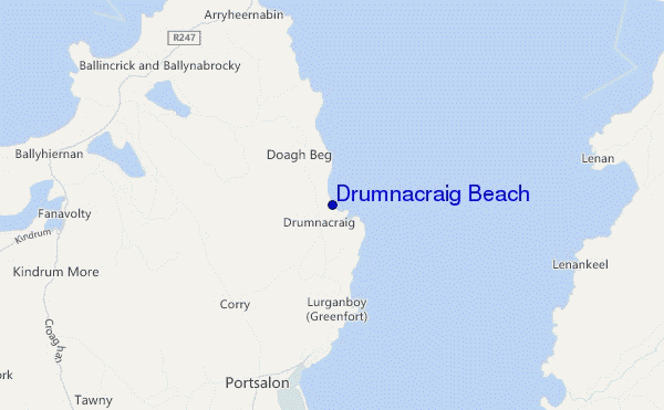 Drumnacraig Beach location map