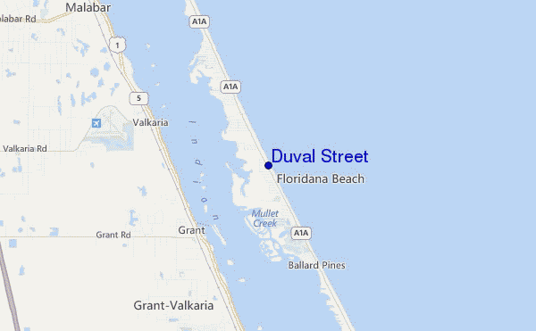 Duval Street location map