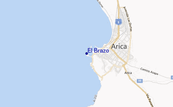 El Brazo location map