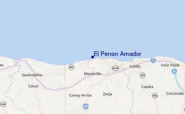 El Penon Amador location map