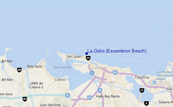 La Ocho (Escambron Beach) location map