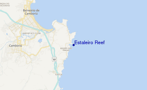 Estaleiro Reef location map