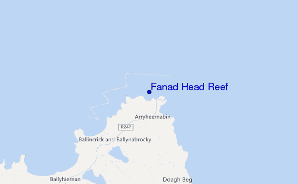 Fanad Head Reef location map