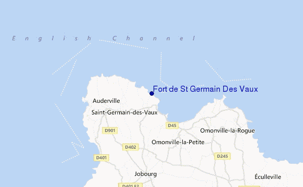 Fort de St Germain Des Vaux location map