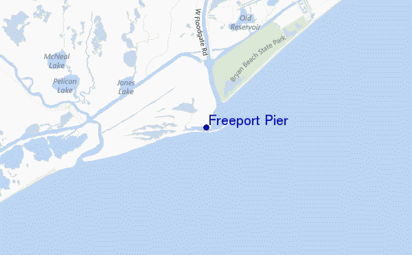 Freeport Pier location map