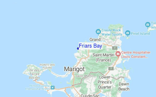 Friars Bay location map