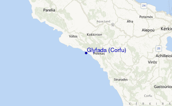 Glyfada (Corfu) location map