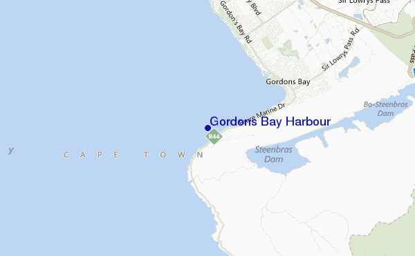 Gordons Bay Harbour location map