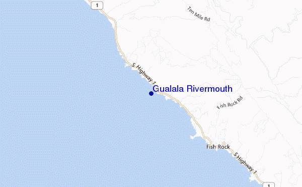 Gualala Rivermouth location map