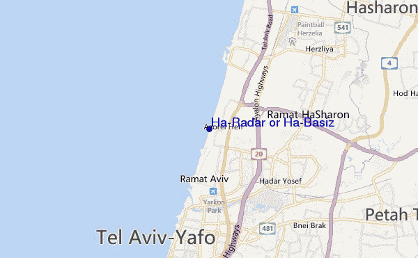 Ha`Radar or Ha`Basiz location map