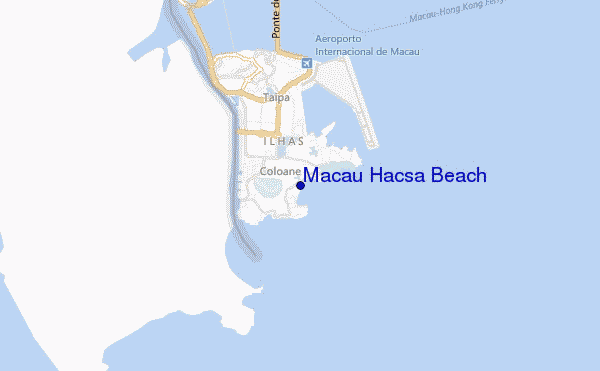 Macau Hacs Sa Beach location map