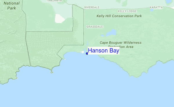 Hanson Bay location map