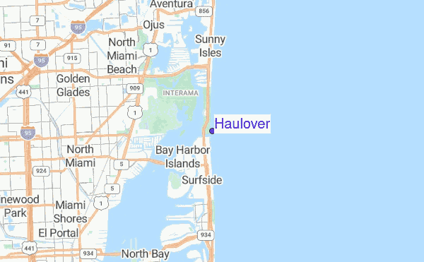 Haulover location map