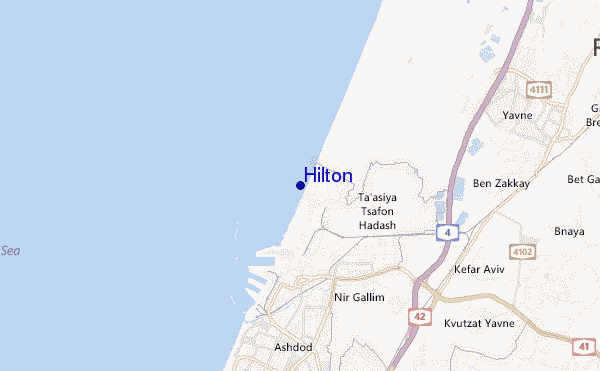 Hilton location map
