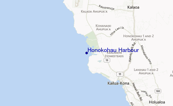 Honokohau Harbour location map