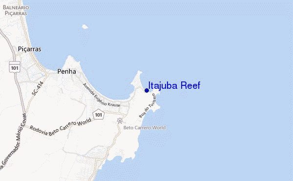 Itajuba Reef location map