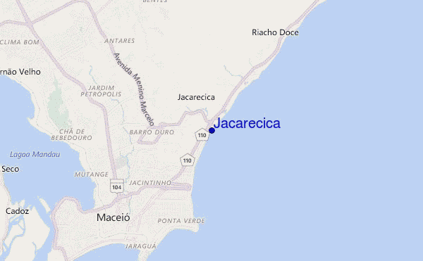 Jacarecica location map