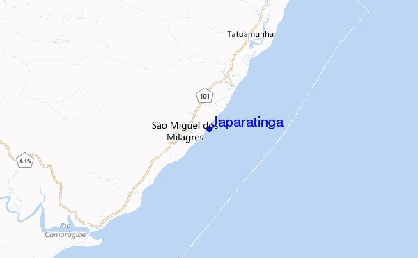 Japaratinga location map