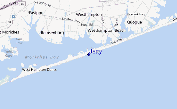Jetty location map
