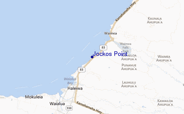 Jockos Point location map