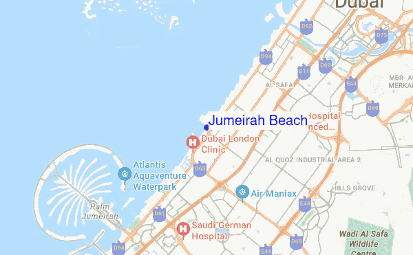 Jumeirah Beach location map