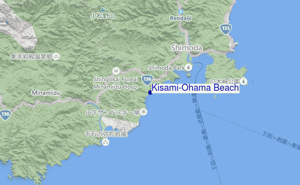 Kisami-Ohama Beach location map