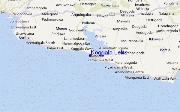 Koggala Lefts location map