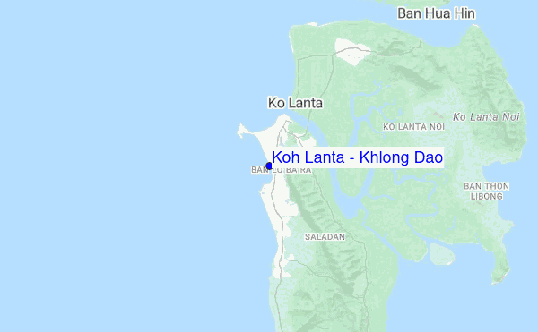 Koh Lanta - Khlong Dao location map