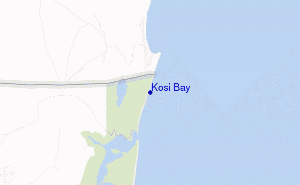 Kosi Bay location map