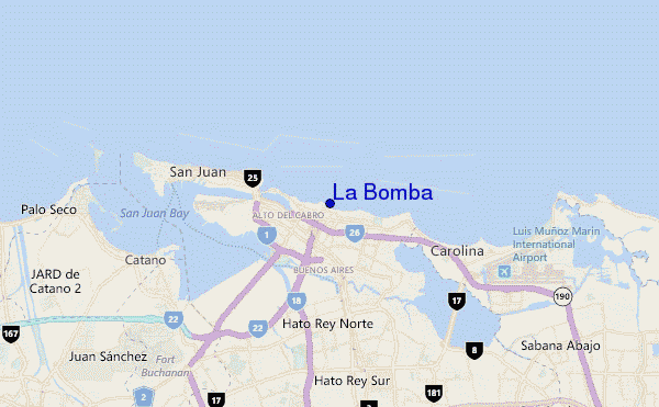 La Bomba location map