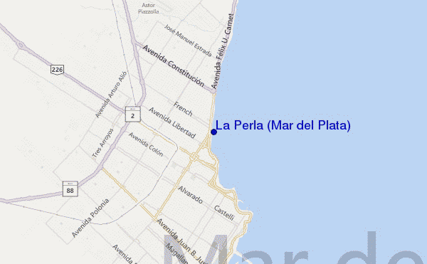 La Perla (Mar del Plata) location map