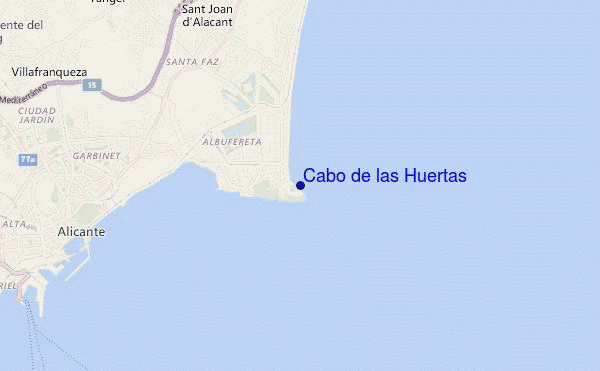 Cabo de las Huertas location map