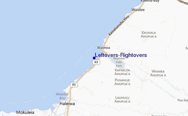 Leftovers/Rightovers location map