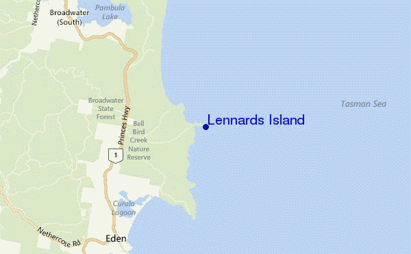 Lennards Island location map