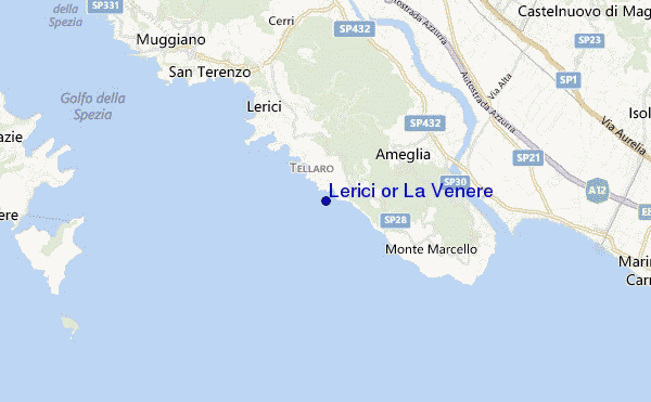 Lerici or La Venere location map