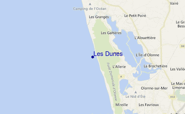 Les Dunes location map