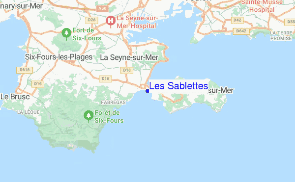 Les Sablettes location map