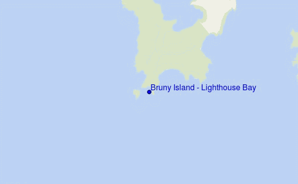 Bruny Island - Lighthouse Bay location map