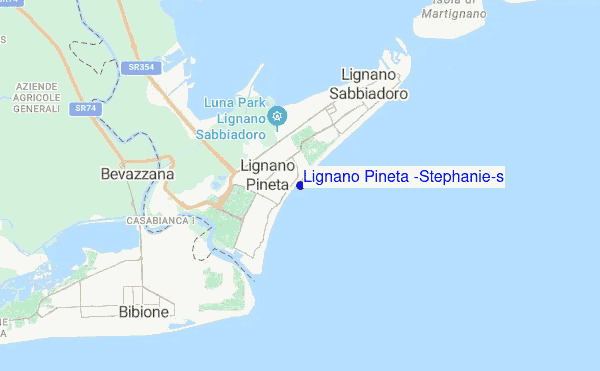 Lignano Pineta (Stephanie's) location map