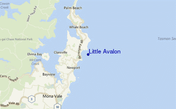 Little Avalon location map