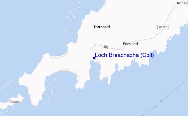 Loch Breachacha (Coll) location map